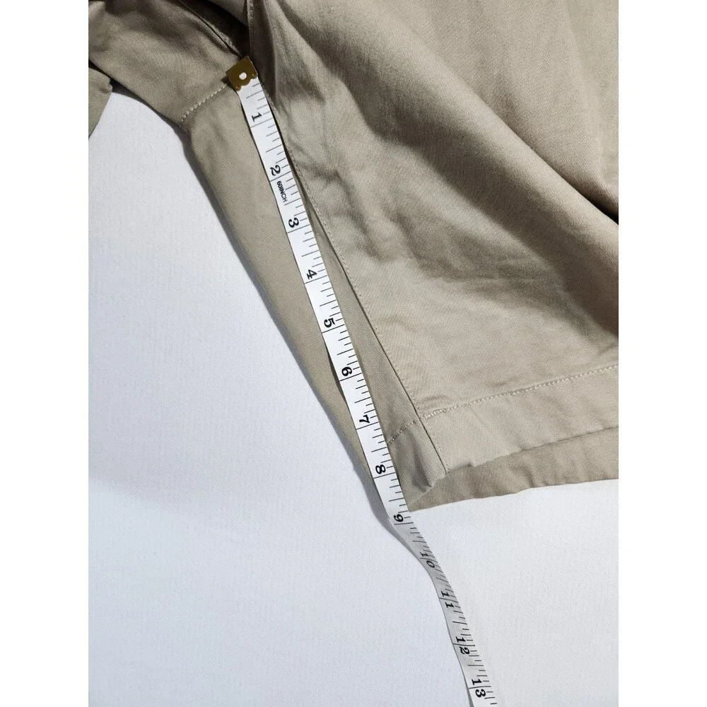 Psycho Bunny Khaki Chino Shorts Mens 33 Cotton Blend Flat Front Logo PreppyPunk - Picture 7 of 10